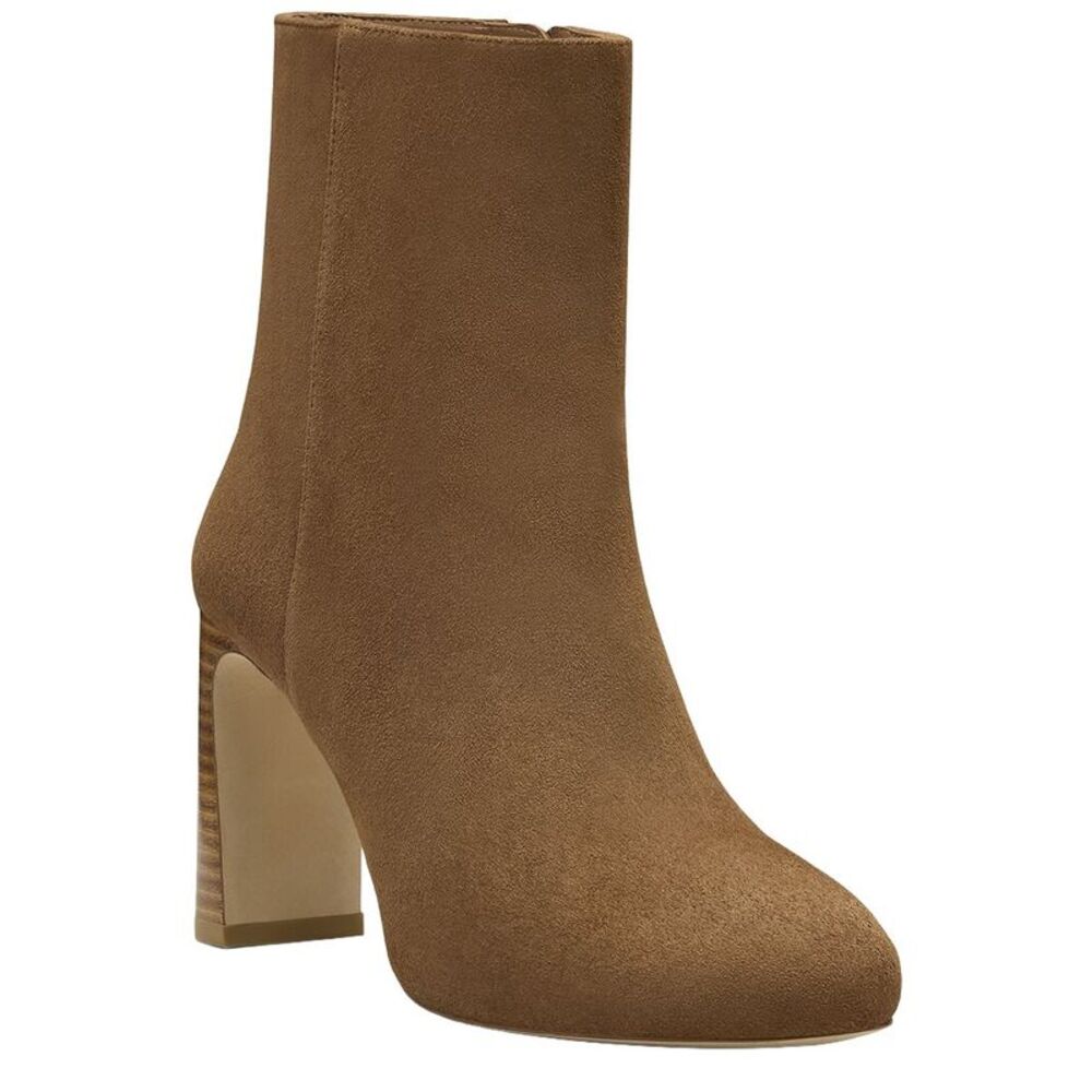 Stuart Weitzman Babette Platform Zip Suede Bootie, Brown